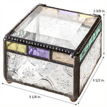 Load image into Gallery viewer, J Devlin Glass Art - Colorful Purple Turquoise Blue Green Glass J Devlin Box 905