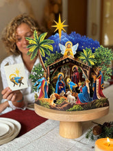 Load image into Gallery viewer, FreshCut Paper LLC - Starlit Nativity (6 Pop-up Greeting Cards)