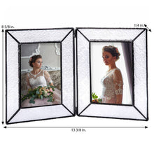 Load image into Gallery viewer, J Devlin Glass Art- Vintage Glass Picture Frame 2x3 Pic 126: Double 4x6 Vertical