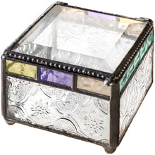 Load image into Gallery viewer, J Devlin Glass Art - Colorful Purple Turquoise Blue Green Glass J Devlin Box 905