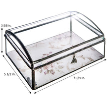 Load image into Gallery viewer, J Devlin Glass Art - Wedding Invitation Keepsake Box Large Glass Display Box 704