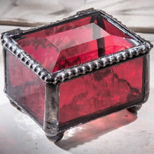 Load image into Gallery viewer, J Devlin Glass Art - Small Stained Glass Ring Box J Devlin Box 325-3 Series: Turquoise