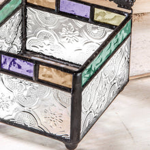Load image into Gallery viewer, J Devlin Glass Art - Colorful Purple Turquoise Blue Green Glass J Devlin Box 905