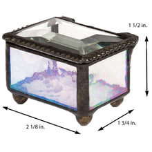 Load image into Gallery viewer, J Devlin Glass Art - Small Stained Glass Ring Box J Devlin Box 325-3 Series: Turquoise