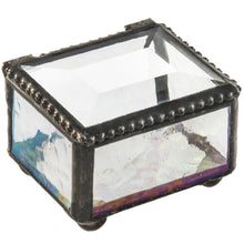 Load image into Gallery viewer, J Devlin Glass Art - Small Stained Glass Ring Box J Devlin Box 325-3 Series: Turquoise