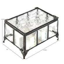 Load image into Gallery viewer, J Devlin Glass Art - Clear Crystal Glass Jewelry Box J Devlin Box 762