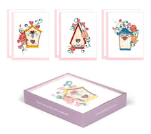 Load image into Gallery viewer, Quilling Card - Quilled Birdhouses Note Card Box Set