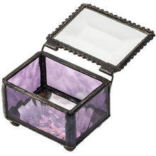 Load image into Gallery viewer, J Devlin Glass Art - Small Stained Glass Ring Box J Devlin Box 325-3 Series: Turquoise