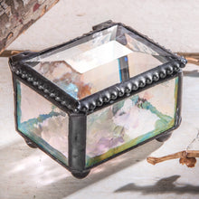 Load image into Gallery viewer, J Devlin Glass Art - Small Stained Glass Ring Box J Devlin Box 325-3 Series: Turquoise