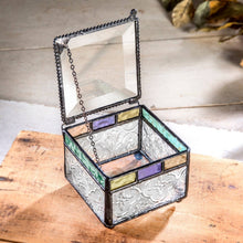 Load image into Gallery viewer, J Devlin Glass Art - Colorful Purple Turquoise Blue Green Glass J Devlin Box 905
