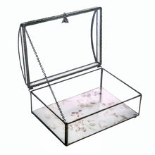Load image into Gallery viewer, J Devlin Glass Art - Wedding Invitation Keepsake Box Large Glass Display Box 704