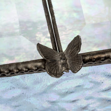 Load image into Gallery viewer, J Devlin Glass Art - Blue Stained Glass Jewelry Box With Butterfly Lift Box 185-3
