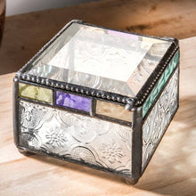 Load image into Gallery viewer, J Devlin Glass Art - Colorful Purple Turquoise Blue Green Glass J Devlin Box 905