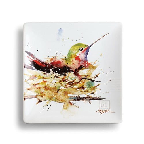 DC Hummingbird in Nest Snack Plate
