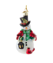Load image into Gallery viewer, Kurt S. Adler, Inc. - 4.5&quot; Noble Gems Snowman W/Cardinals+Lantern