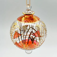 Load image into Gallery viewer, Dandarah (Ships from USA) - Blown Glass Ornament - Celestial Flowers Red