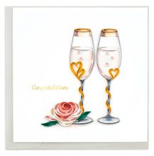 Load image into Gallery viewer, Quilling Card - Wedding Toasting Flutes