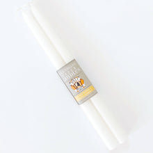 Load image into Gallery viewer, 10" Hand Dipped Unscented Taper Candles - Off White