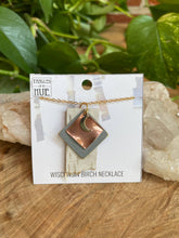 Load image into Gallery viewer, Tangled Up In Hue - Handmade Birch Bark Necklaces: Gold chain