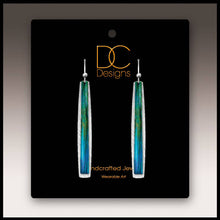 Load image into Gallery viewer, Illustrated Light &amp; DC Designs - Blue Nature Abstract Icicle Multilayer Earrings