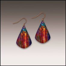 Load image into Gallery viewer, Illustrated Light &amp; DC Designs - Canyon Rust Abstract Short Drop Handmade Earrings