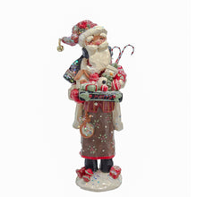 Load image into Gallery viewer, Kurt S. Adler, Inc. - 9" Snow Town Santa With Gift &amp; Snowman Table Piece