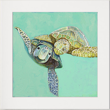 Load image into Gallery viewer, Cathy Walters Art - Sea Turtle Honeymoon Happy Square™