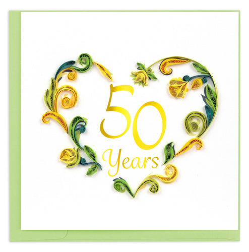 Quilling Card - Quilled 50th Wedding Anniversary Card
