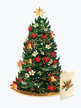 Load image into Gallery viewer, FreshCut Paper LLC - Twinkling Poinsettia Christmas Tree Lights Up