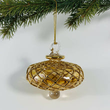 Load image into Gallery viewer, Dandarah (Ships from USA) - Blown Glass Small Ornament - Diamond Toupie: Pink