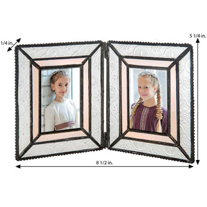 J Devlin Glass Art - Hinged Folding 2x3 Picture Frame Triple 2x3 Vertical