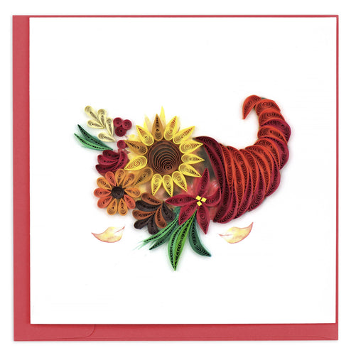 Quilling Card - Floral Cornucopia