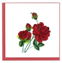 Load image into Gallery viewer, Quilling Card - Red Roses
