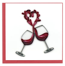 Load image into Gallery viewer, Quilling Card - A Toast to Love Quilled Greeting Card