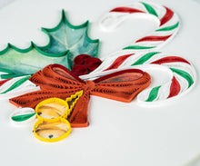 Load image into Gallery viewer, Quilling Card - Quilled Candy Canes Christmas Card (New 2023)