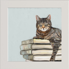 Load image into Gallery viewer, Cathy Walters Art - Cat on Books 2 Happy Square™