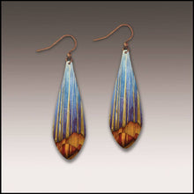 Load image into Gallery viewer, Illustrated Light &amp; DC Designs - Cool Forest Long Drop Handmade Earrings