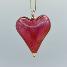 Load image into Gallery viewer, Dandarah (Ships from USA) - Blown Glass Ornament - Heart: Red