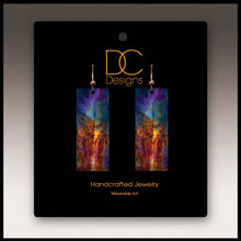Load image into Gallery viewer, Illustrated Light &amp; DC Designs - Canyon Rust Abstract Rectangle Handmade Earrings