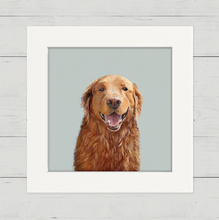 Load image into Gallery viewer, Cathy Walters Art - Good Boy Golden Happy Square