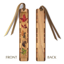 Load image into Gallery viewer, Mitercraft - Autumn Leaves Engraved with added Color Wooden Bookmark