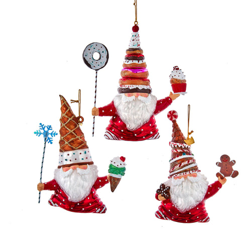 Noble Gems™ Glass Gnome Ornaments, 3 Assorted