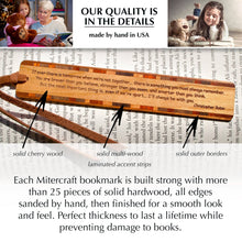 Load image into Gallery viewer, Mitercraft - Christopher Robin Quote Engraved Handmade Wooden Bookmark