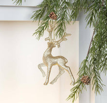 Load image into Gallery viewer, Abbott - Glitter Standing Reindeer Ornament