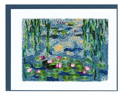 Quilling Card - Artist Series - Quilled Water Lilies 1916-19, Monet Card