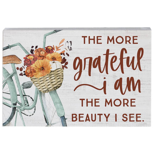 Sincere Surroundings - Grateful I Am Fall Bike - Small Talk Rectangle