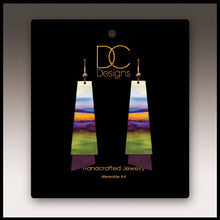 Load image into Gallery viewer, Illustrated Light &amp; DC Designs - Multicolor Horizon Abstract Flutter Layer Handmade Earrings
