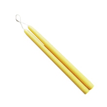 Load image into Gallery viewer, 10" Hand Dipped Pure Beeswax Taper Candles - Natural Beeswax
