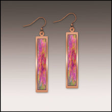 Load image into Gallery viewer, Illustrated Light &amp; DC Designs - Tie Dye Abstract Floral Copper Showcase Earrings