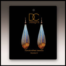 Load image into Gallery viewer, Illustrated Light &amp; DC Designs - Cool Forest Long Drop Handmade Earrings